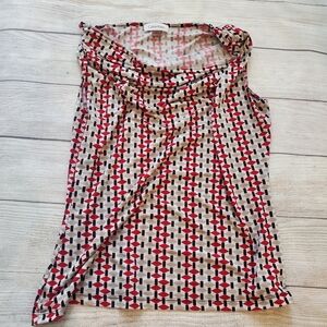 Calvin klein red pattern scoop neck tank top. Size medium.